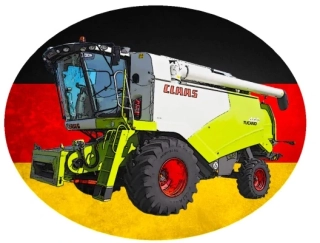 Nažehlovačka s kombajnem Claas Tucano 440