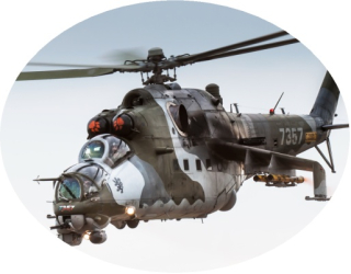 Nažehlovačka s letadlem Czech - Air Force Mil Mi-24V
