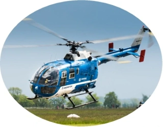 Nažehlovačka s letadlem MBB Bo-105