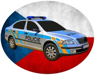 Nažehlovačka POLICIE policejní auto I