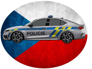 Nažehlovačka POLICIE policejní auto III