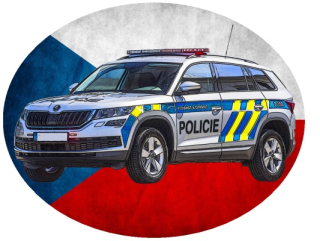 Nažehlovačka POLICIE policejní auto IV