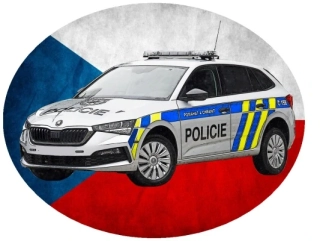 Nažehlovačka POLICIE policejní auto V