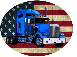 Nažehlovačka s nákladním autem Kenworth 1