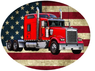 Nažehlovačka s nákladním autem Kenworth W900L