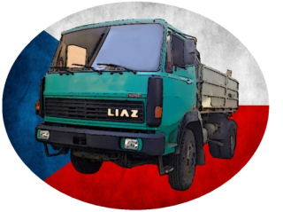 Nažehlovačka s nákladním autem LIAZ 110 II