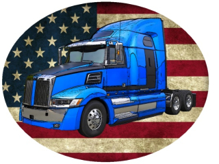 Nažehlovačka s nákladním autem WESTERN STAR 5700XE
