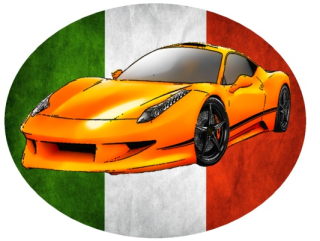 Nažehlovačka Ferrari 