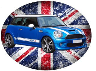 Nažehlovačka Mini Cooper S blau