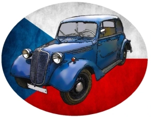 Nažehlovačka osobní auto veterán T 57 