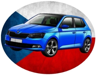 Nažehlovačka s Českým autem  