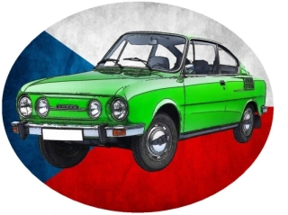 Nažehlovačka s Českým autem 110 R COUPE