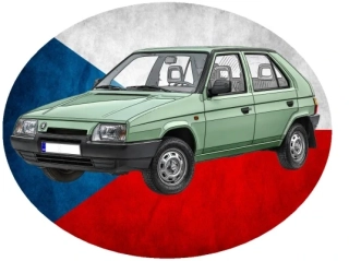 Nažehlovačka s Českým autem Favorit