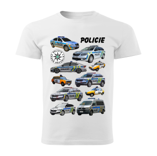 dětské tričko POLICIE bílé 
