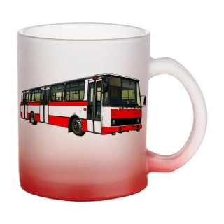 Moon River Karosa B732 skleněný hrnek červený 330 ml