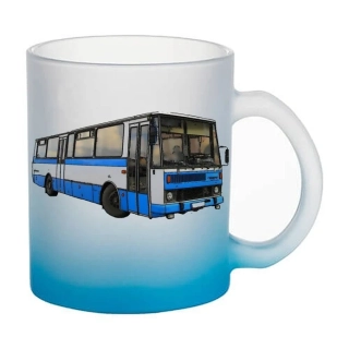 Moon River Karosa C734 skleněný hrnek modrý 330 ml