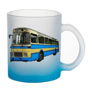 Moon River Karosa ŠL11 skleněný hrnek modrý 330 ml