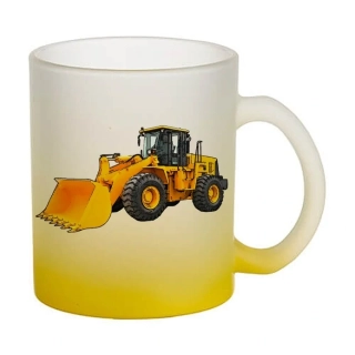 Moon River CAT nakladač  skleněný hrnek žlutý 330 ml