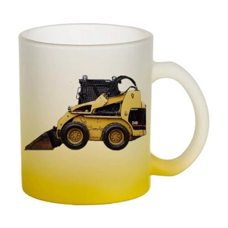 Moon River Caterpillar 248D skleněný hrnek žlutý 330 ml