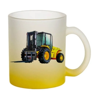 Moon River JCB RTFL 940 skleněný hrnek žlutý 330 ml