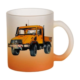 Moon River Unimog U20 skleněný hrnek oranžový 330 ml