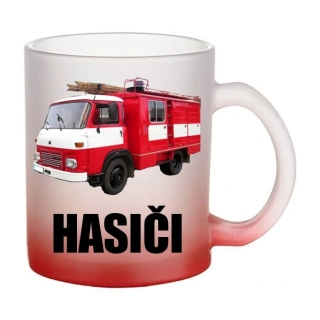 Moon River AVIA A31 DA 12 HASIČI skleněný hrnek červený 330 ml
