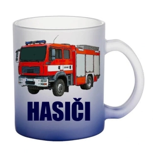 Moon River MAN CAS 15 HASIČI skleněný hrnek modrý 330 ml