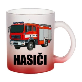 Moon River MAN CAS 15 HASIČI skleněný hrnek červený 330 ml