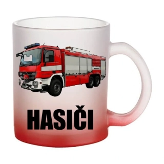 Moon River Mercedes-Benz ACTROS HASIČI skleněný hrnek červený 330 ml