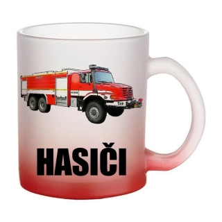 Moon River Mercedes-Benz ZETROS HASIČI skleněný hrnek červený 330 ml