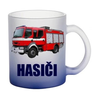 Moon River Renault MIDLUM HASIČI skleněný hrnek modrý 330 ml