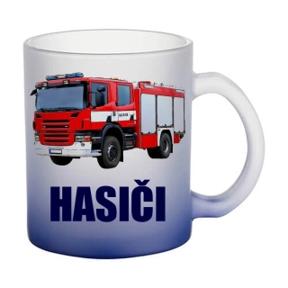 Moon River Scania CAS 20 HASIČI skleněný hrnek modrý 330 ml