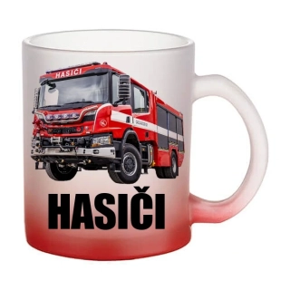 Moon River Scania HASIČI skleněný hrnek červený 330 ml