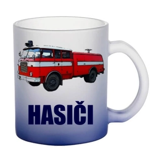 Moon River Škoda 706 RTHP HASIČI skleněný hrnek modrý 330 ml