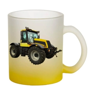 Moon River JCB Fastrac 3185 skleněný hrnek žlutý 330 ml