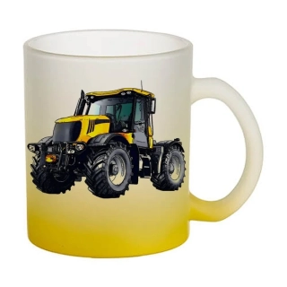Moon River JCB Fastrac 3230 skleněný hrnek žlutý 330 ml
