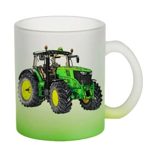 Moon River John Deere 6210R skleněný hrnek zelený 330 ml