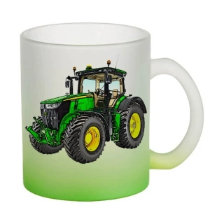 Moon River John Deere 7250R skleněný hrnek zelený 330 ml