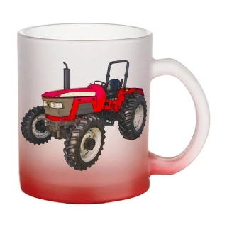 Moon River MAHINDRA 5530 skleněný hrnek červený 330 ml