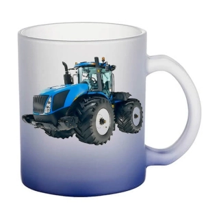Moon River New Holland T9 skleněný hrnek tmavě modrý 330 ml