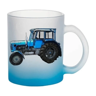 Moon River Zetor 4011 skleněný hrnek modrý 330 ml