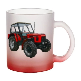 Moon River Zetor 6945 skleněný hrnek červený 330 ml