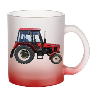 Moon River Zetor 7011 skleněný hrnek červený 330 ml