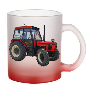 Moon River Zetor 7745 skleněný hrnek červený 330 ml