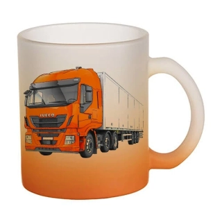 Moon River Iveco Stralis 500 skleněný hrnek oranžový 330 ml