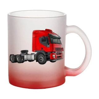 Moon River Iveco Stralis skleněný hrnek červený 330 ml