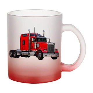 Moon River Kenworth W900L skleněný hrnek červený 330 ml