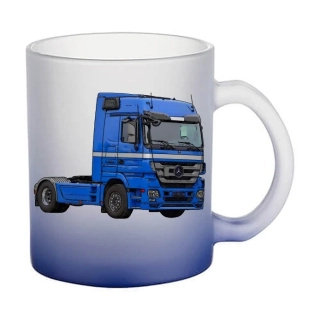 Moon River Mercedes Actros  skleněný hrnek tmavě modrý 330 ml