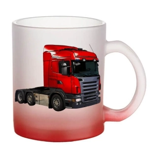 Moon River Scania skleněný hrnek červený 330 ml