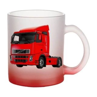 Moon River Volvo III skleněný hrnek červený 330 ml